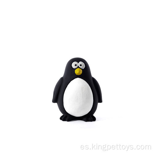 Juguete para mascotas sonido chillido pingüino látex juguete para perros